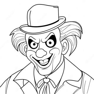 Gangster Scary Clown Coloring Pages