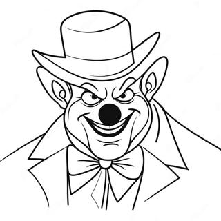 Gangster Scary Clown Coloring Page 66132-53159