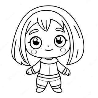 Cute Uraraka With Big Eyes Coloring Page 66143-59614