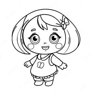 Cute Uraraka With Big Eyes Coloring Page 66143-59615