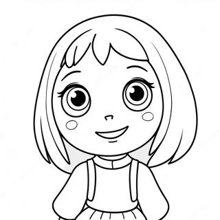 Cute Uraraka With Big Eyes Coloring Page 66143-59616