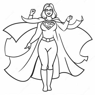 Super Mom In A Cape Coloring Page 66163-53182