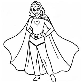 Super Mom In A Cape Coloring Page 66163-53184