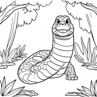 Titanoboa Coloring Pages