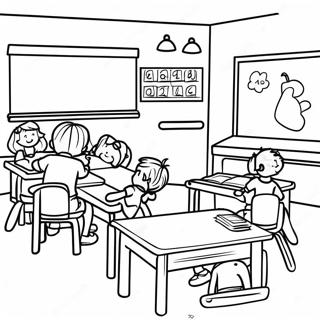 Exciting Second Grade Classroom Coloring Page 66213-53222