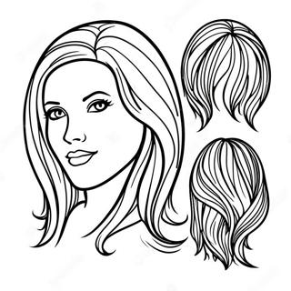 Hair Coloring Pages