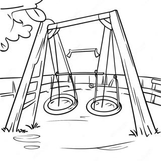 Swing Coloring Pages