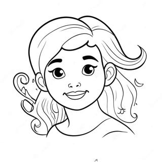 Cute Cartoon Hair Coloring Page 6622-5453