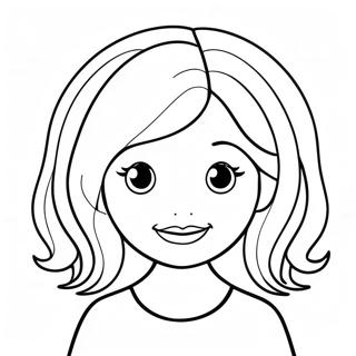 Cute Cartoon Hair Coloring Page 6622-5454