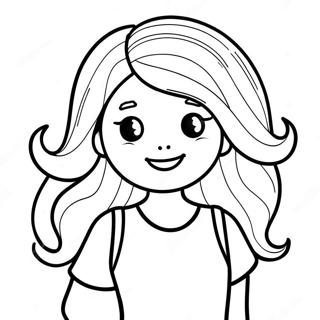 Cute Cartoon Hair Coloring Page 6622-5456