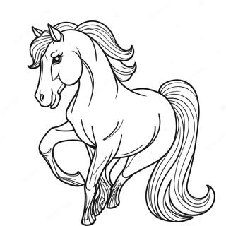 Friesian Horse Coloring Pages