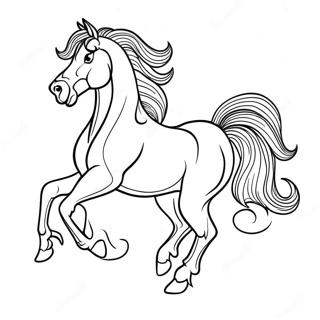 Majestic Friesian Horse In Gallop Coloring Page 66233-53240