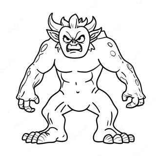 Fearful Monster Coloring Page 66242-53248