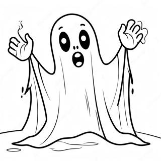 Spooky Ghost Coloring Page 66243-53242