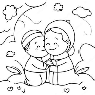 Heartwarming Love God Coloring Page 66273-53269