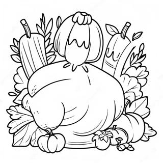 Among Us Thanksgiving Coloring Page 66282-53275