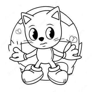 Sonic Valentine Coloring Page 66292-53282