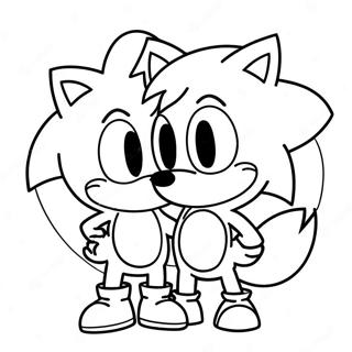 Sonic And Tails Valentine S Day Coloring Page 66293-53286