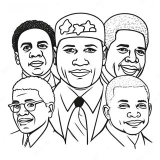 Inspirational Black Leaders Coloring Page 662-535