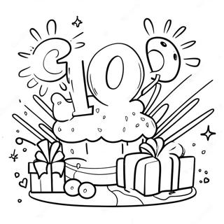 40th Birthday Coloring Pages