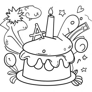 40th Birthday Celebration Coloring Page 66302-53302