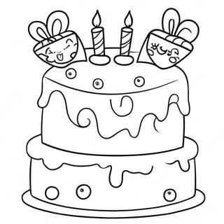 Funny 40th Birthday Cake Coloring Page 66303-53289