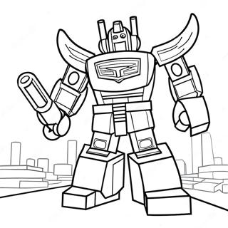 Colorful Lego Transformers Coloring Page 66313-53297