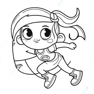 Sporty Spice Running In Lazy Town Coloring Page 66333-53319