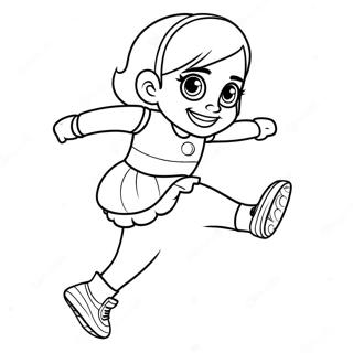 Sporty Spice Running In Lazy Town Coloring Page 66333-53320