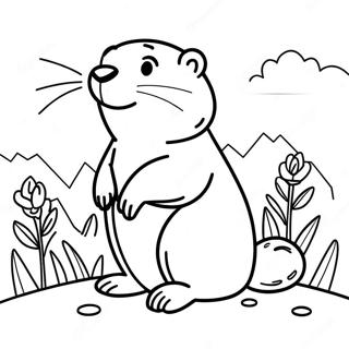 Groundhog Day Coloring Page 66352-53327