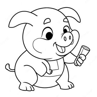 Porky The Pig Coloring Page 66372-53347