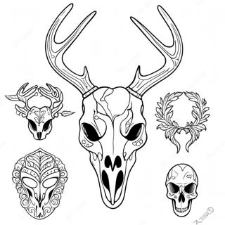 Deer Skull Coloring Pages