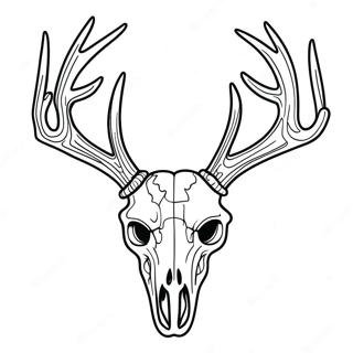 Deer Skull Coloring Page 66382-53354