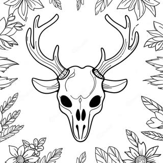 Deer Skull Coloring Page 66382-53355