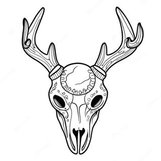 Deer Skull Coloring Page 66382-53356