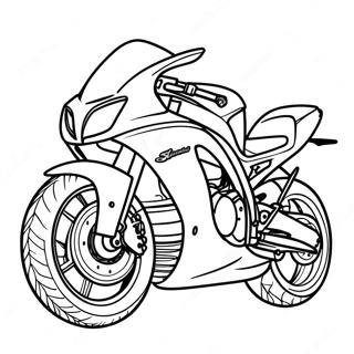 Kawasaki Motorcycle Coloring Page 66392-53360