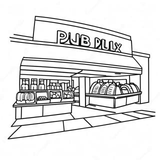 Happy Publix Shopping Scene Coloring Page 66413-53403