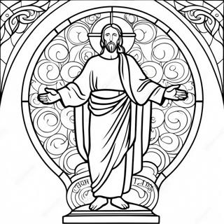 Beautiful Body Of Christ Stained Glass Coloring Page 66433-53394