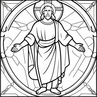 Beautiful Body Of Christ Stained Glass Coloring Page 66433-53395