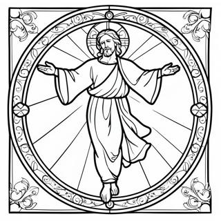 Beautiful Body Of Christ Stained Glass Coloring Page 66433-53396