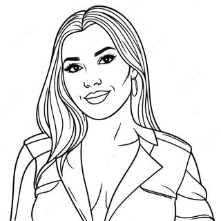 Kim Kardashian Fashion Icon Coloring Page 66443-53406