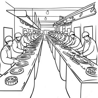 Busy Factory Assembly Line Coloring Page 66453-53413