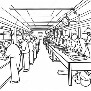 Busy Factory Assembly Line Coloring Page 66453-53415