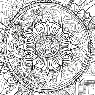 Intricate Mandala Adult Coloring Page 66473-53432