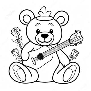 Grateful Dead Bear Coloring Page 66482-53435