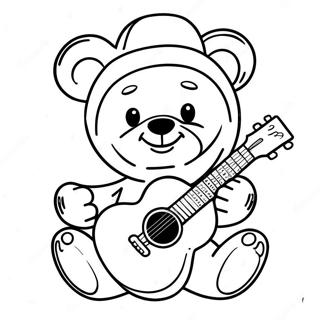 Grateful Dead Bear Coloring Page 66482-53436