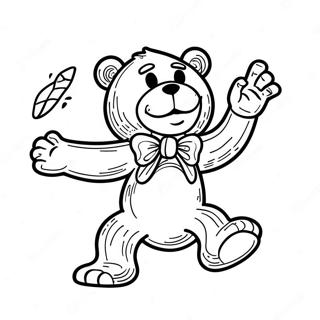 Colorful Grateful Dead Bear Dancing Coloring Page 66483-53440