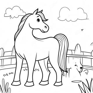 Horse And Dog Coloring Pages