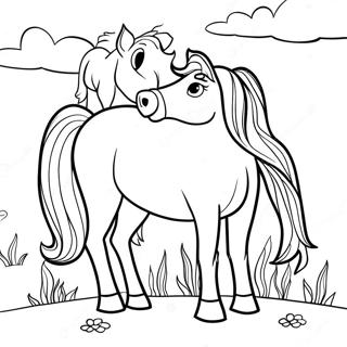 Horse And Dog Coloring Page 66502-53452