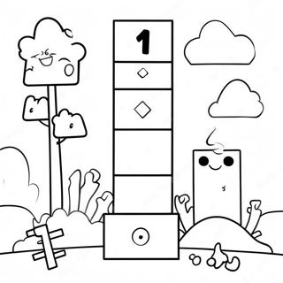 Colorful Numberblocks 11 In A Fun Scene Coloring Page 66523-53469